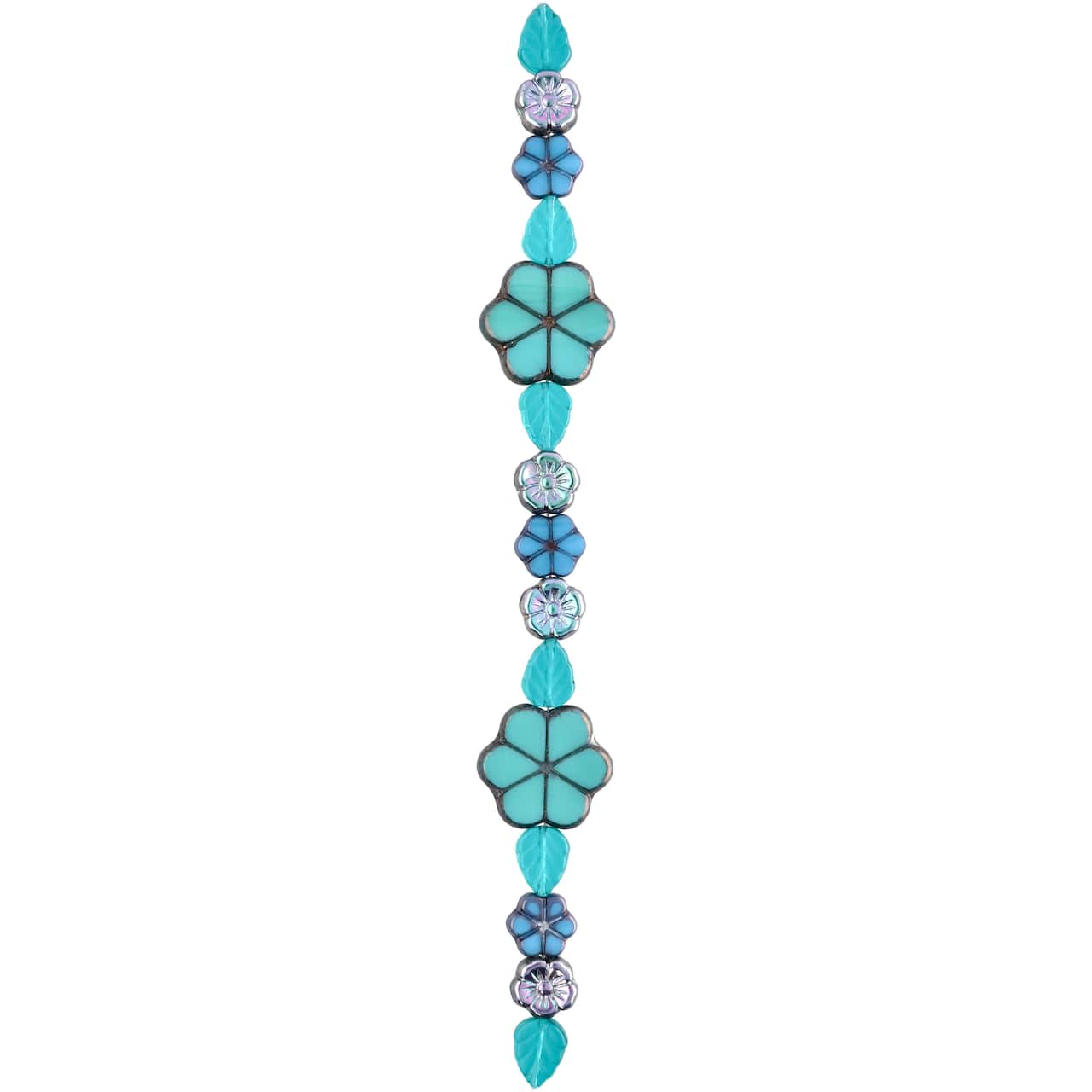 6 Packs: 15 ct. (90 total) Santa Fe Czech Glass Flower & Leaf Bead Mix by Bead Landing™